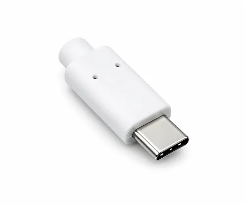 USB 3.1 кабел тип C - кабел за пренос на данни и зареждане 3.0 A, 5Gbps, 3A зареждане, бял, DINIC кутия с евроотвор, 2 м